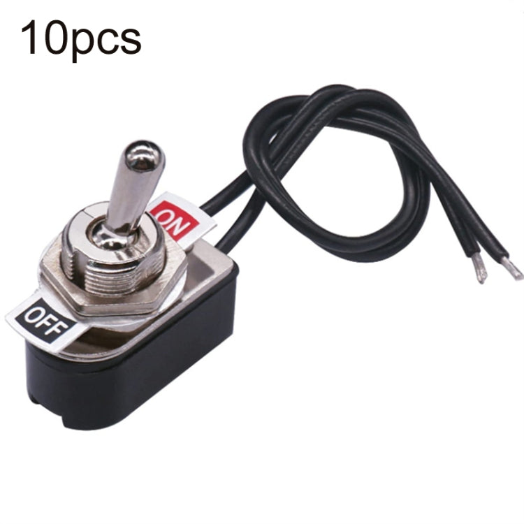 KNS-1 10pcs Mini Toggle Two-position Rocker Switch With Wire