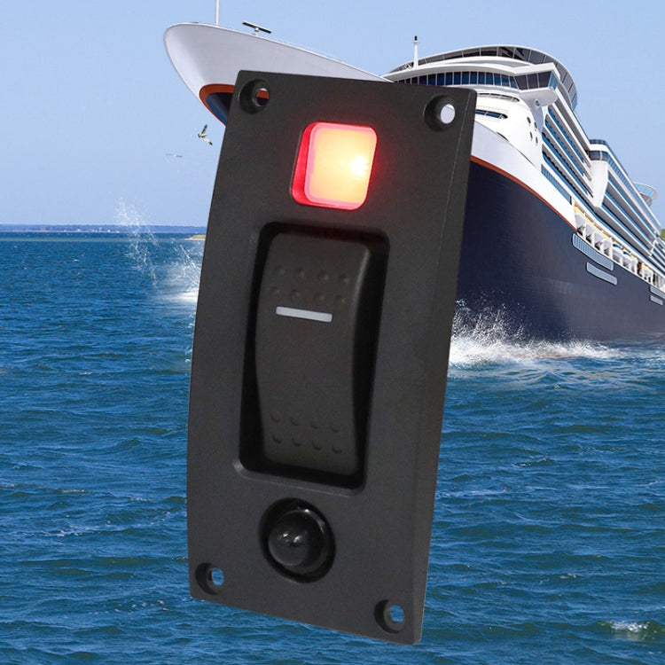 Marine Self-Locking Resetting Switch With Overload Protection Indicator Light ON-OFF 2 Switch