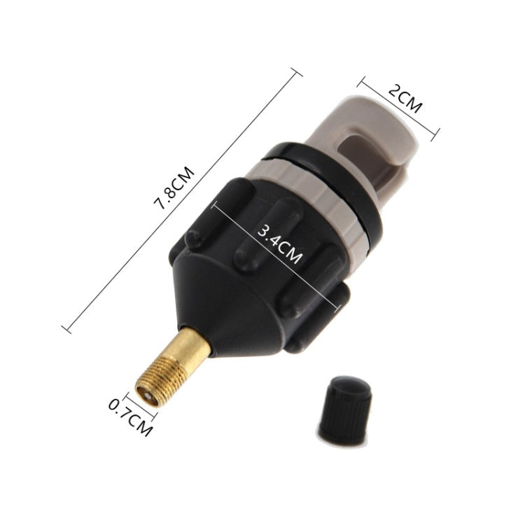 Surfing Paddle Board Adapter Inflatable Air Valve Conversion Air Nozzle(Black)