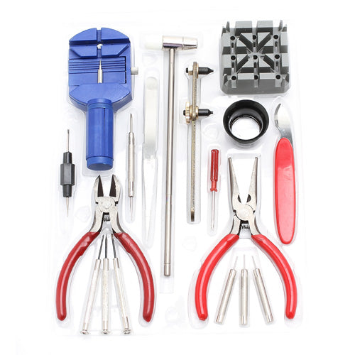 18Pcs Horologe Wrist Watch Repair Set Kit Case Opener Remover Strap Pin Repair Tools