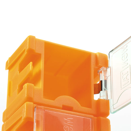 Orange Detachable Ten-bin Plastic Storage Case Organizer Tray Compact for Small Parts Items