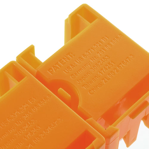 Orange Detachable Ten-bin Plastic Storage Case Organizer Tray Compact for Small Parts Items