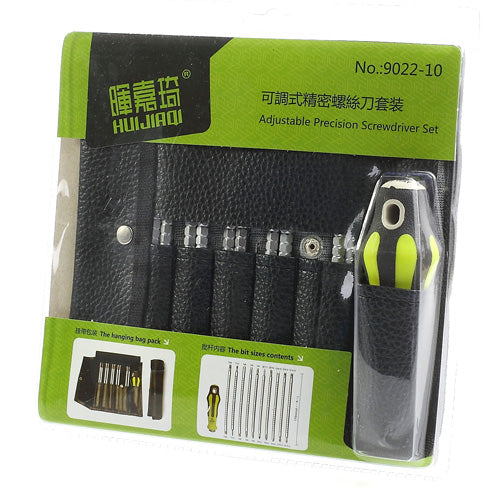 Huijiaqi 10 in 1 Multi-Purpose Adjustable Length Precision Screwdriver Kit