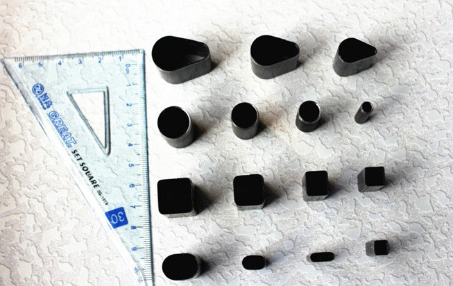 15Pcs/Set Phone Leather Case Opening Hole Punch Alloy Tool Kit (Compatible with TOOL-372)