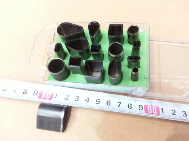 15Pcs/Set Phone Leather Case Opening Hole Punch Alloy Tool Kit (Compatible with TOOL-372)