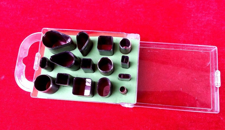 15Pcs/Set Phone Leather Case Opening Hole Punch Alloy Tool Kit (Compatible with TOOL-372)