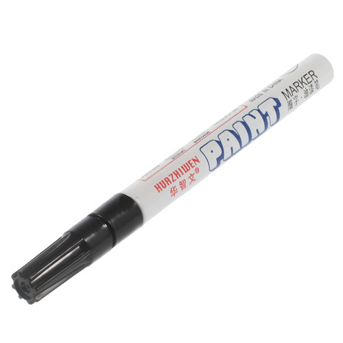 HUA ZHI WEN Paint Pen Glossy Metal Outer Surface Marking Ink Marker - Black