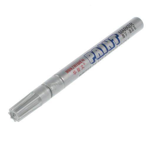 HUA ZHI WEN Paint Pen Glossy Metal Outer Surface Marking Ink Marker - Silver Color