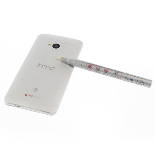 HUA ZHI WEN Paint Pen Glossy Metal Outer Surface Marking Ink Marker - Silver Color