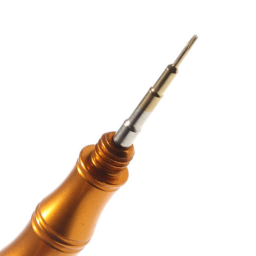 Pentalobe 0.8 + Philips Cross 1.5 Double Ended Steel Screwdriver Open Tool for iPhone SE 5s 5c 5 4s 4 - Gold Color