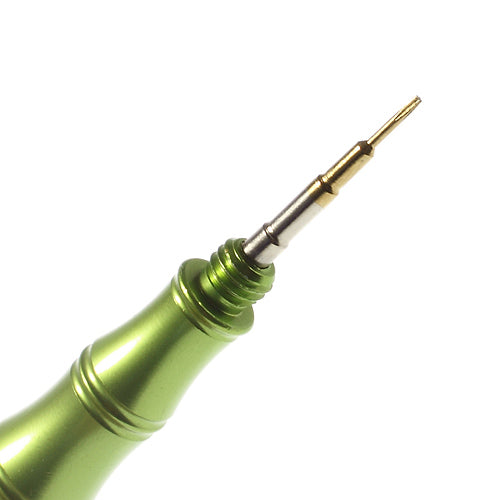Pentalobe 0.8 + Philips Cross 1.5 Double Ended Steel Screwdriver Open Tool for iPhone SE 5s 5c 5 4s 4 - Green