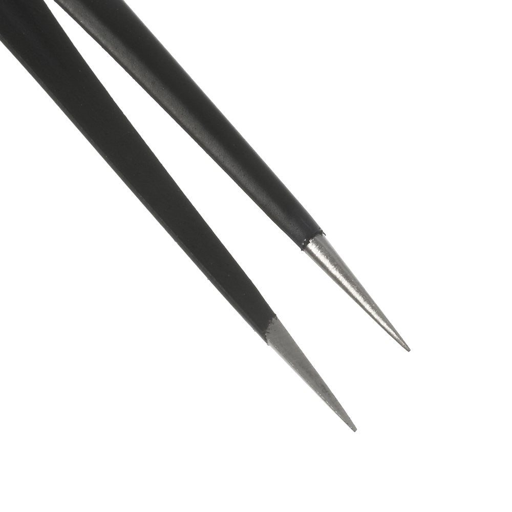 VETUS ESD-11 Anti-Static Fine Tip Straight Stainless Steel Tweezer Repair Tool, Length: 140mm