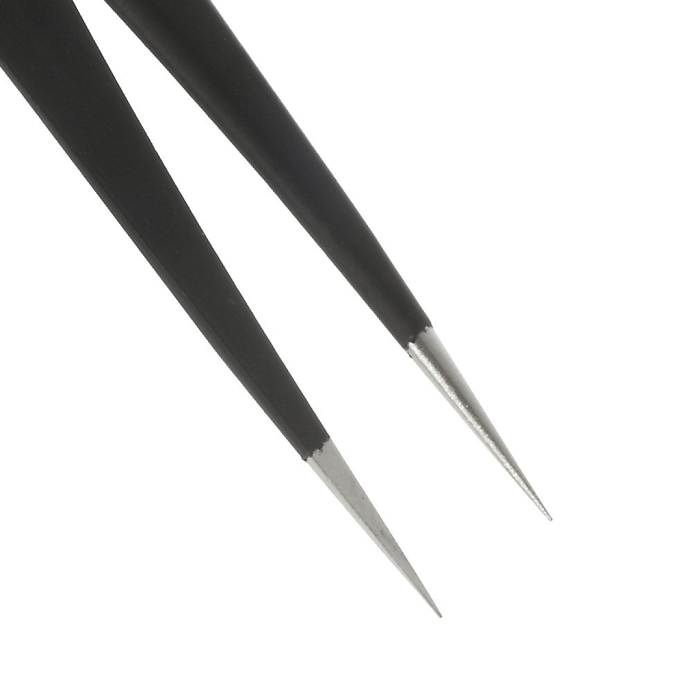 VETUS ESD-12 Anti-Static Stainless Steel Fine Tip Straight Tweezer Repair Tool, Length: 135mm