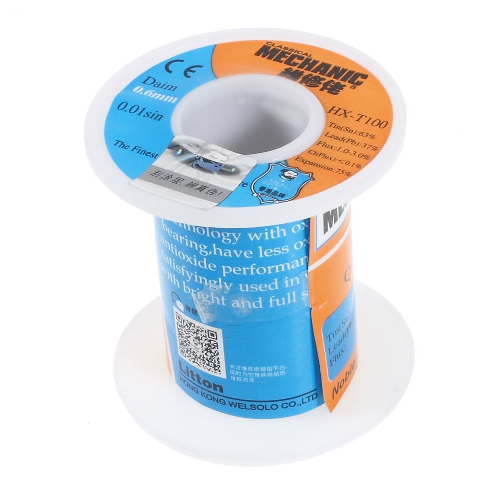Mechanic HX-T100 0.6mm Flux Soldering Solder Wire Tin Lead Rosin Core