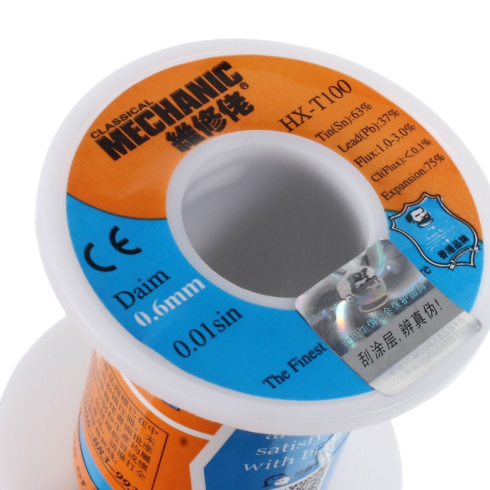 Mechanic HX-T100 0.6mm Flux Soldering Solder Wire Tin Lead Rosin Core