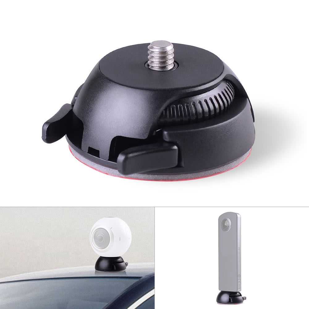 for Samsung Gear Including Buckle + Flat and Curved Base Adhesive Tape 360 Camera Quick Release Mount Holder