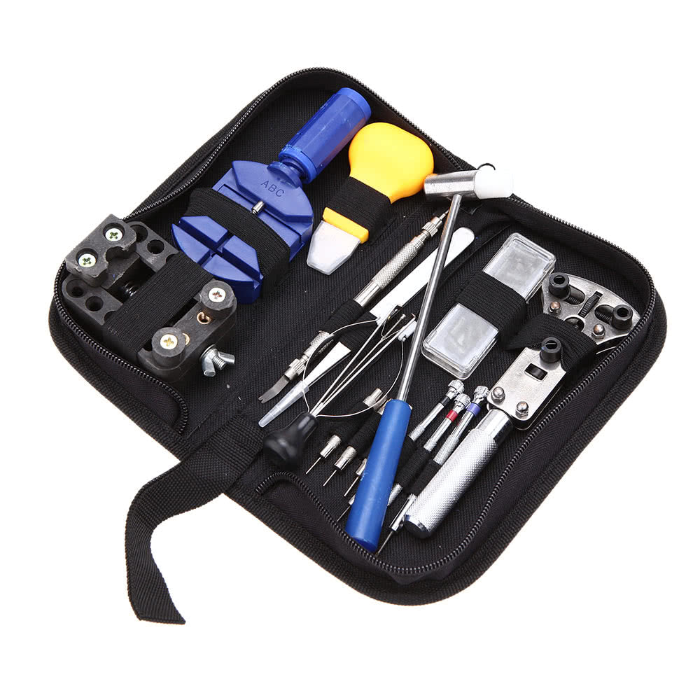 14PCS Watch Repair Tool Kit Link Remover Spring Bar Case Opener Tool