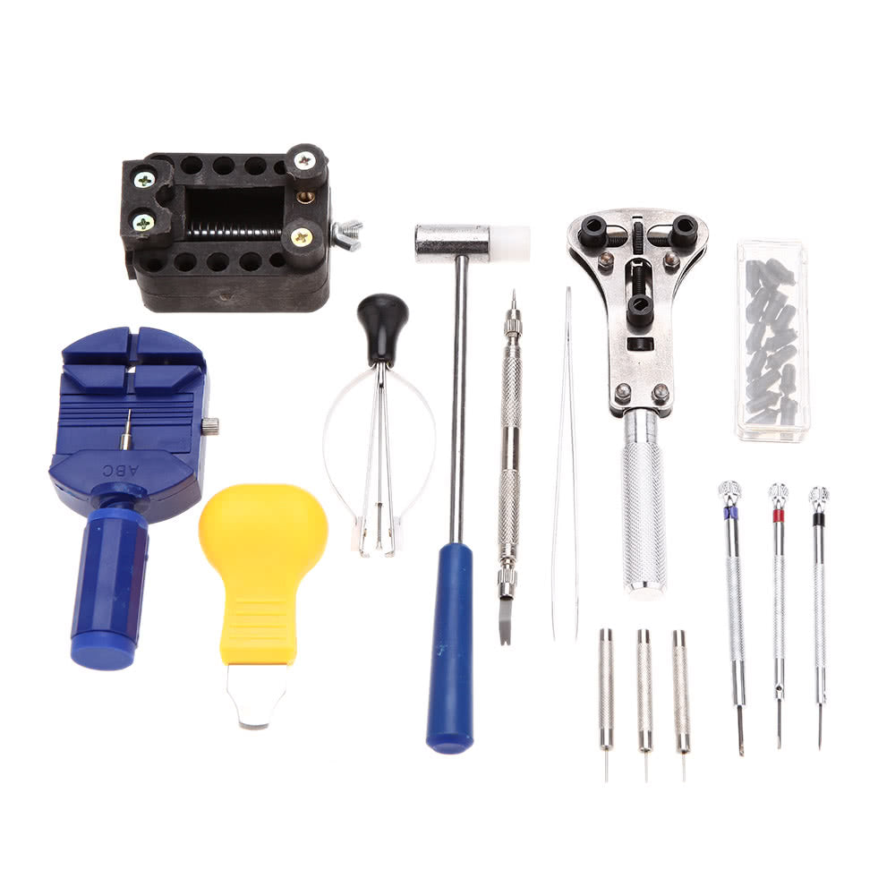 14PCS Watch Repair Tool Kit Link Remover Spring Bar Case Opener Tool