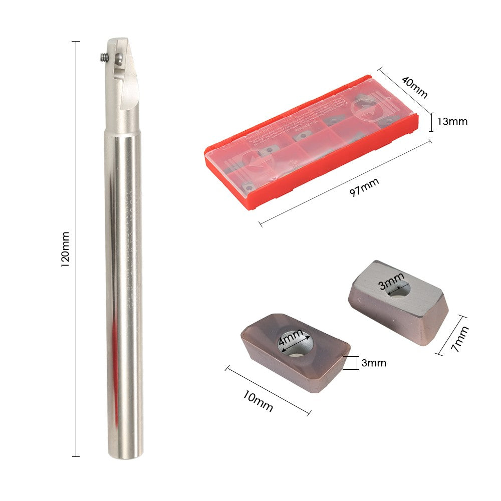 10pcs/box APMT1135PDER+BAP 300R C10-10-120 CNC Holder+T8 Wrench Lathe Milling Tool Carbide Inserts