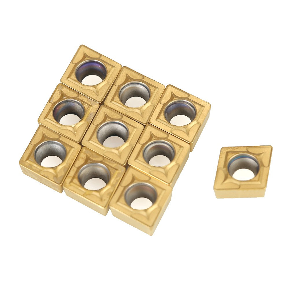 10Pcs/Box CCMT060204-HM Carbide Inserts + 6/7/8/10mm SCLCR06 Holder Boring Bar + 4pcs Wrench CNC Lathe Turning Tool