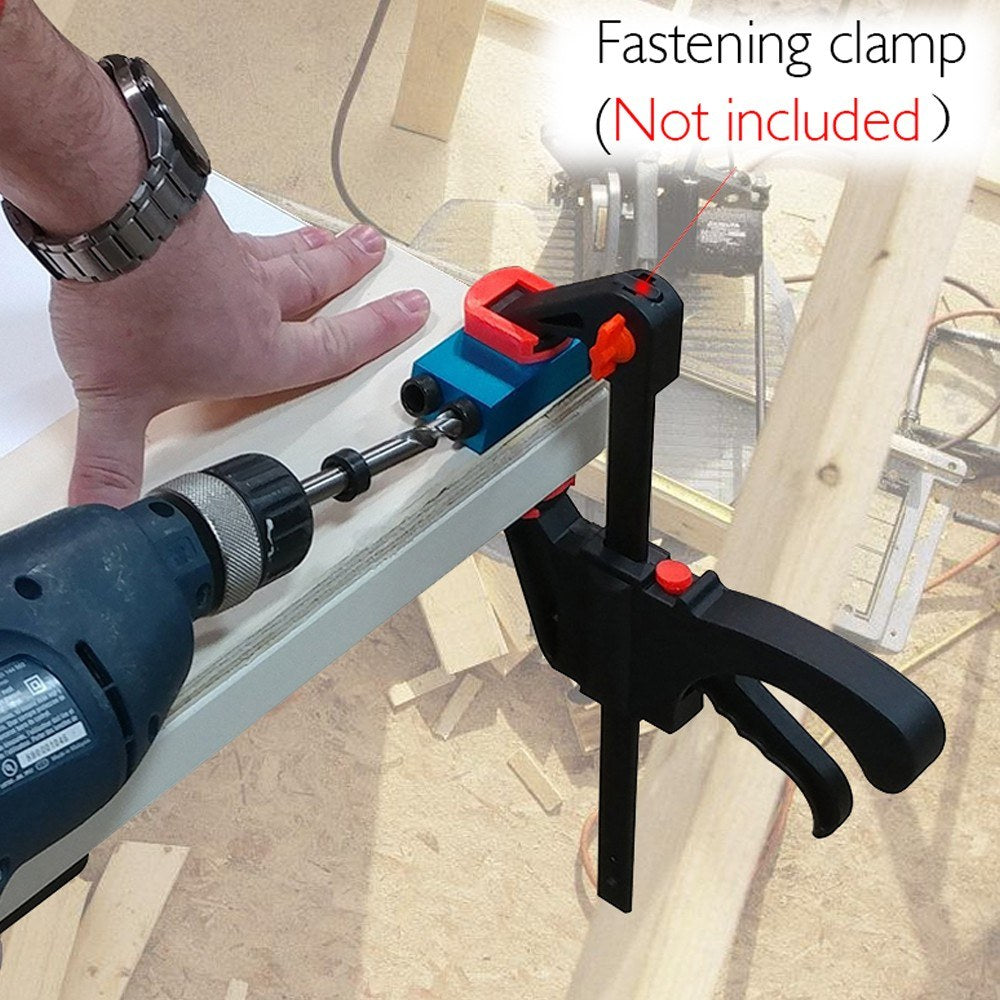 6/8/10mm 15°Bit Angle Drive Dual Pocket Hole Jig Kit