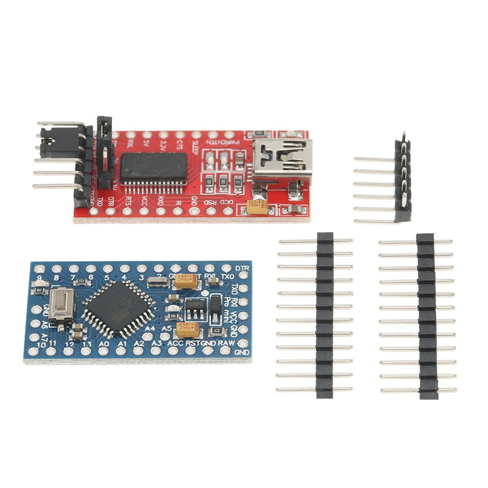 Uniqkart for Arduino Pro Mini ATMEGA328P 5V/16MHz Board + FTDI FT232RL USB to TTL Serial Converter Module