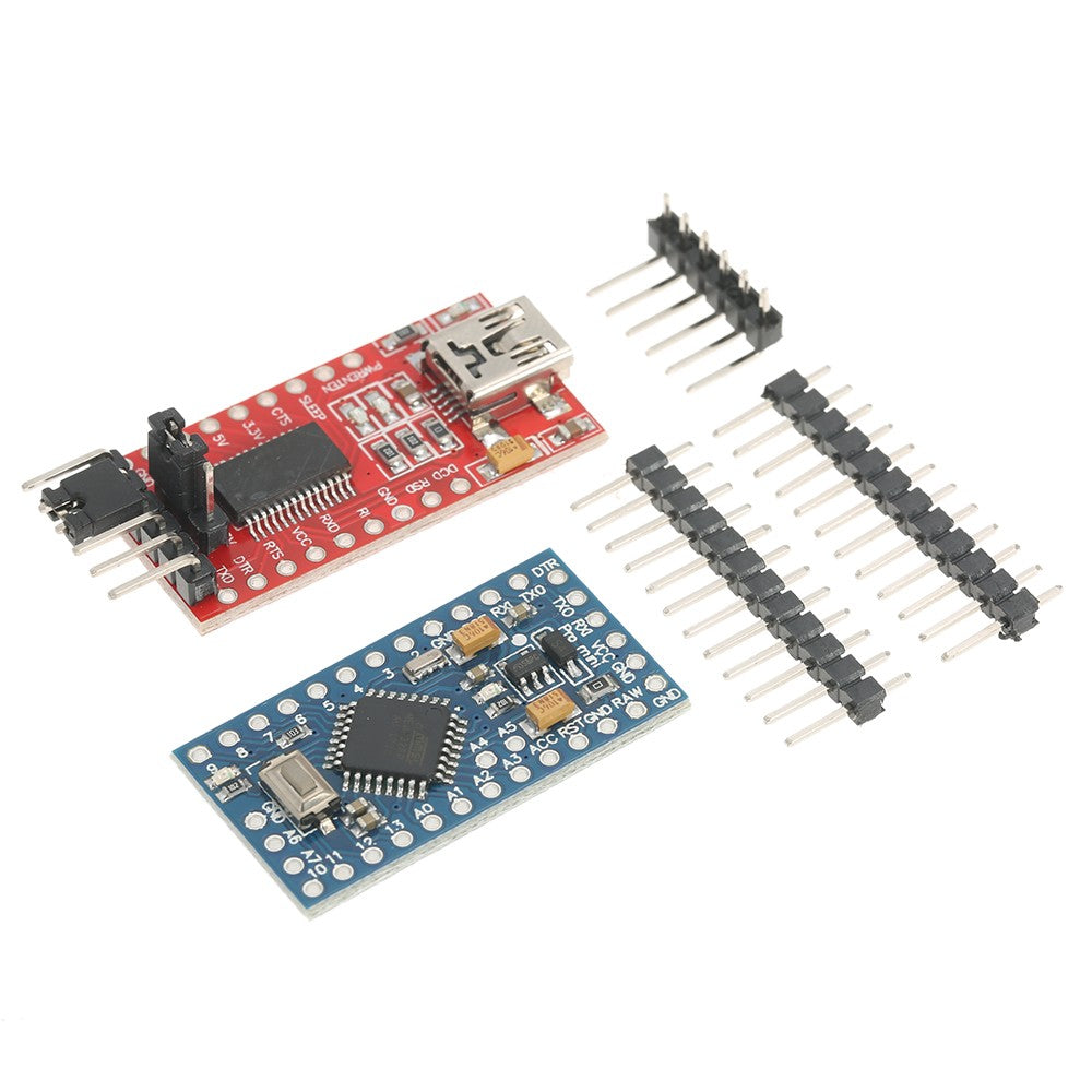 Uniqkart for Arduino Pro Mini ATMEGA328P 5V/16MHz Board + FTDI FT232RL USB to TTL Serial Converter Module