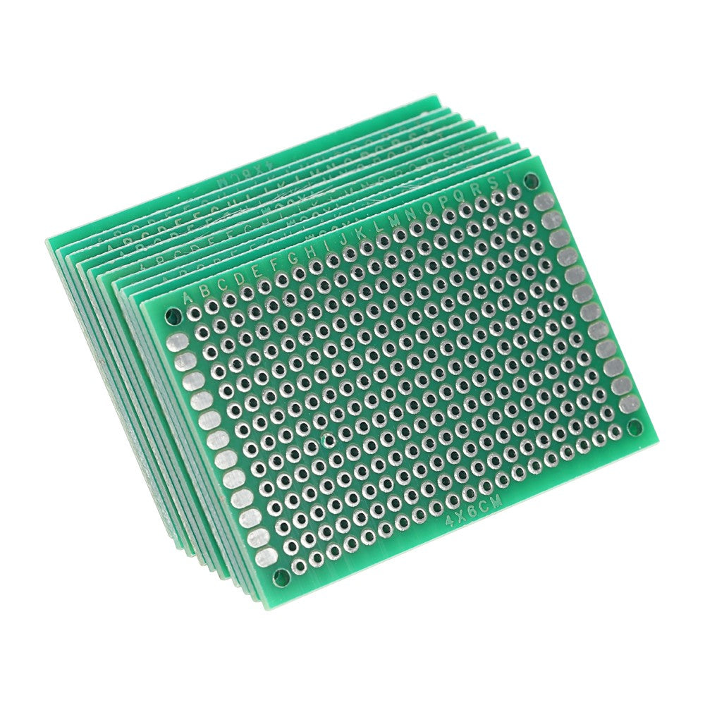 10 PCS 4*6cm Double Side Spray-tin Prototype PCB Board Breadboard Panel
