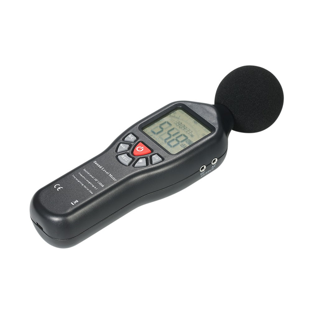 30-130dBA Noise Measuring LCD Digital Sound Level with Data Logging Function Meter Instrument Decibel Monitoring Tester