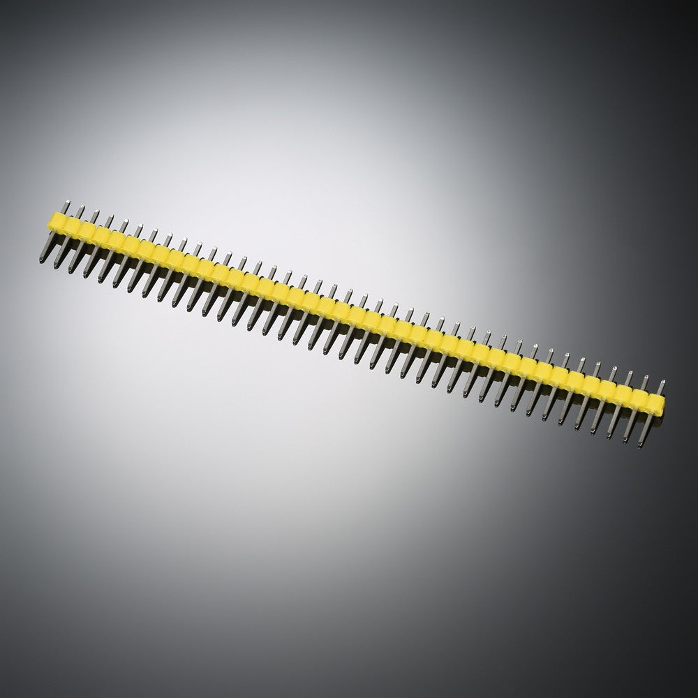 10PCS/Pack 2.54mm 40Pin Male Single Row Pin Header Strip for Arduino DIY - Yellow
