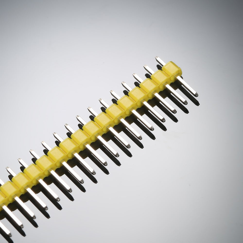 10PCS/Pack 2.54mm 40Pin Male Single Row Pin Header Strip for Arduino DIY - Yellow