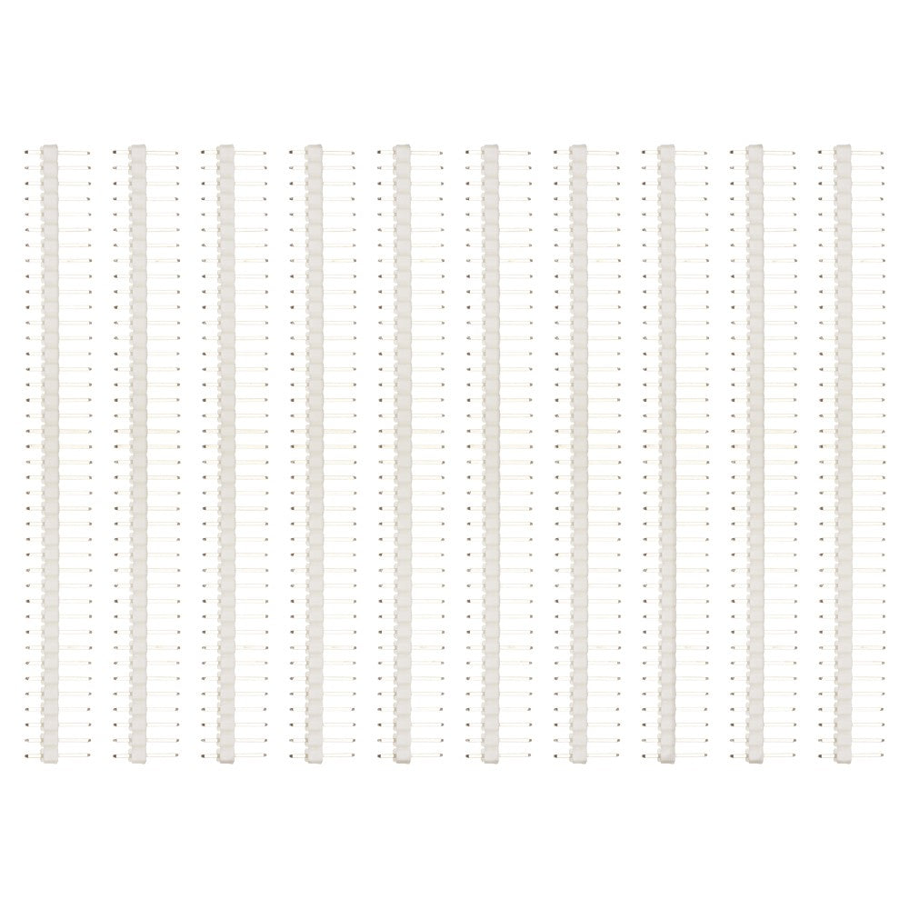 10PCS/Pack 2.54mm 40Pin Male Single Row Pin Header Strip for Arduino DIY - White