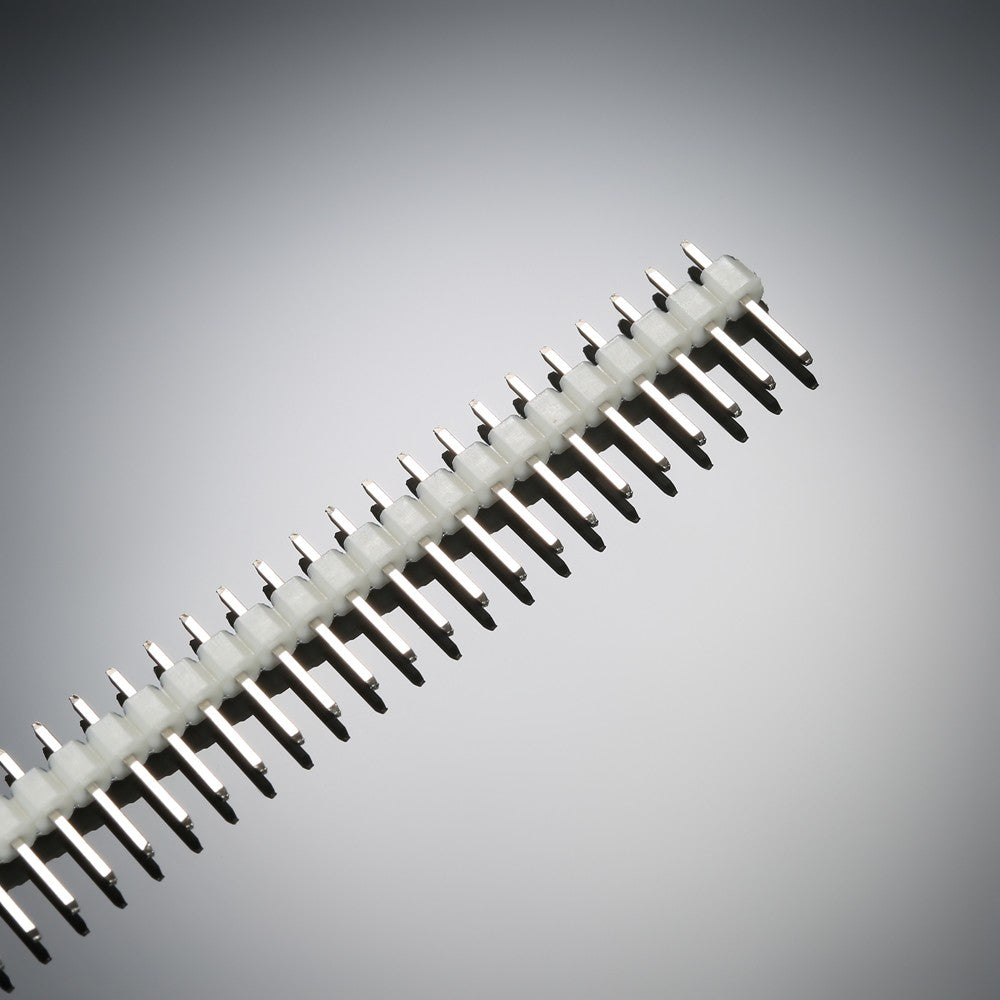 10PCS/Pack 2.54mm 40Pin Male Single Row Pin Header Strip for Arduino DIY - White