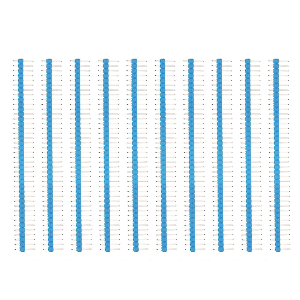 10PCS/Pack 2.54mm 40Pin Male Single Row Pin Header Strip for Arduino DIY - Blue
