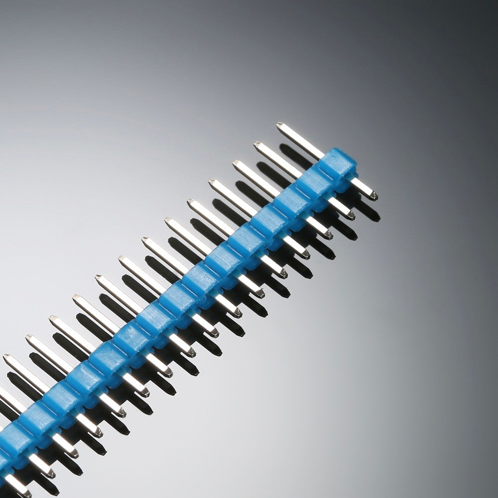 10PCS/Pack 2.54mm 40Pin Male Single Row Pin Header Strip for Arduino DIY - Blue