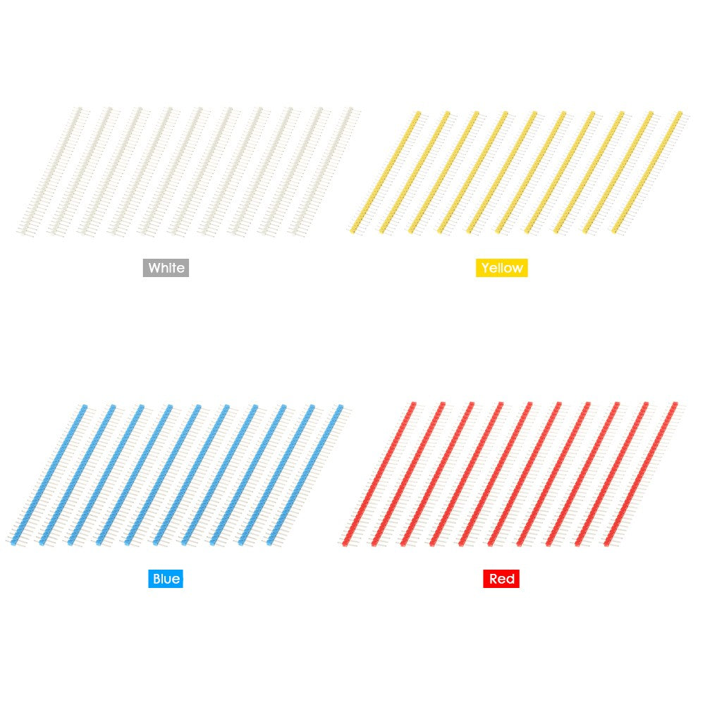 10PCS/Pack 2.54mm 40Pin Male Single Row Pin Header Strip for Arduino DIY - Blue