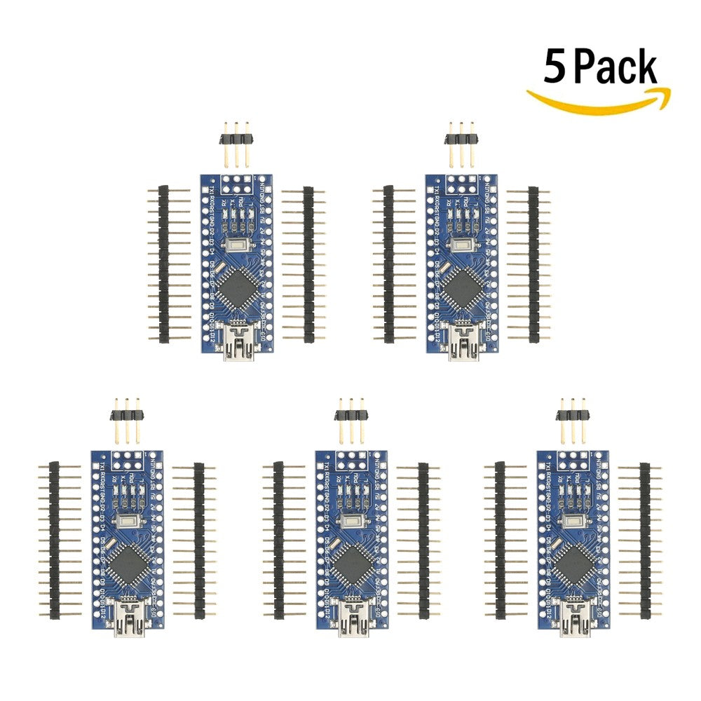 5 PCS for Arduino Nano V3.0 16M 5V Mini USB Micro Controller Board Module