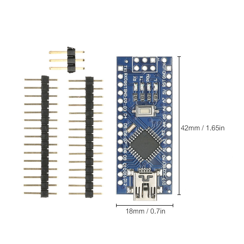5 PCS for Arduino Nano V3.0 16M 5V Mini USB Micro Controller Board Module