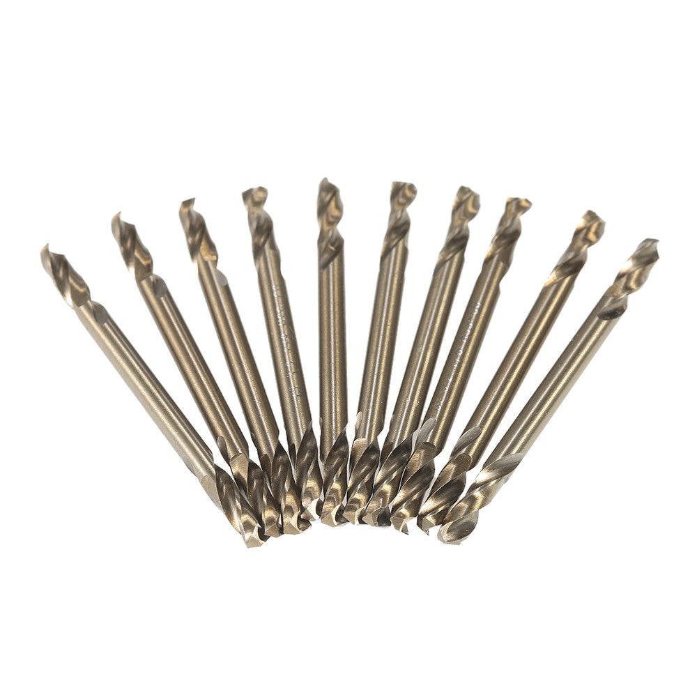 10pcs 1/8" M35 HSS-Co Double Ended Cobalt Drill Bits Set