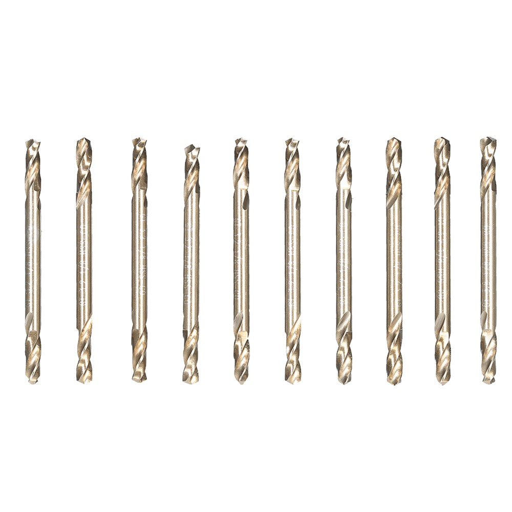 10pcs 1/8" M35 HSS-Co Double Ended Cobalt Drill Bits Set