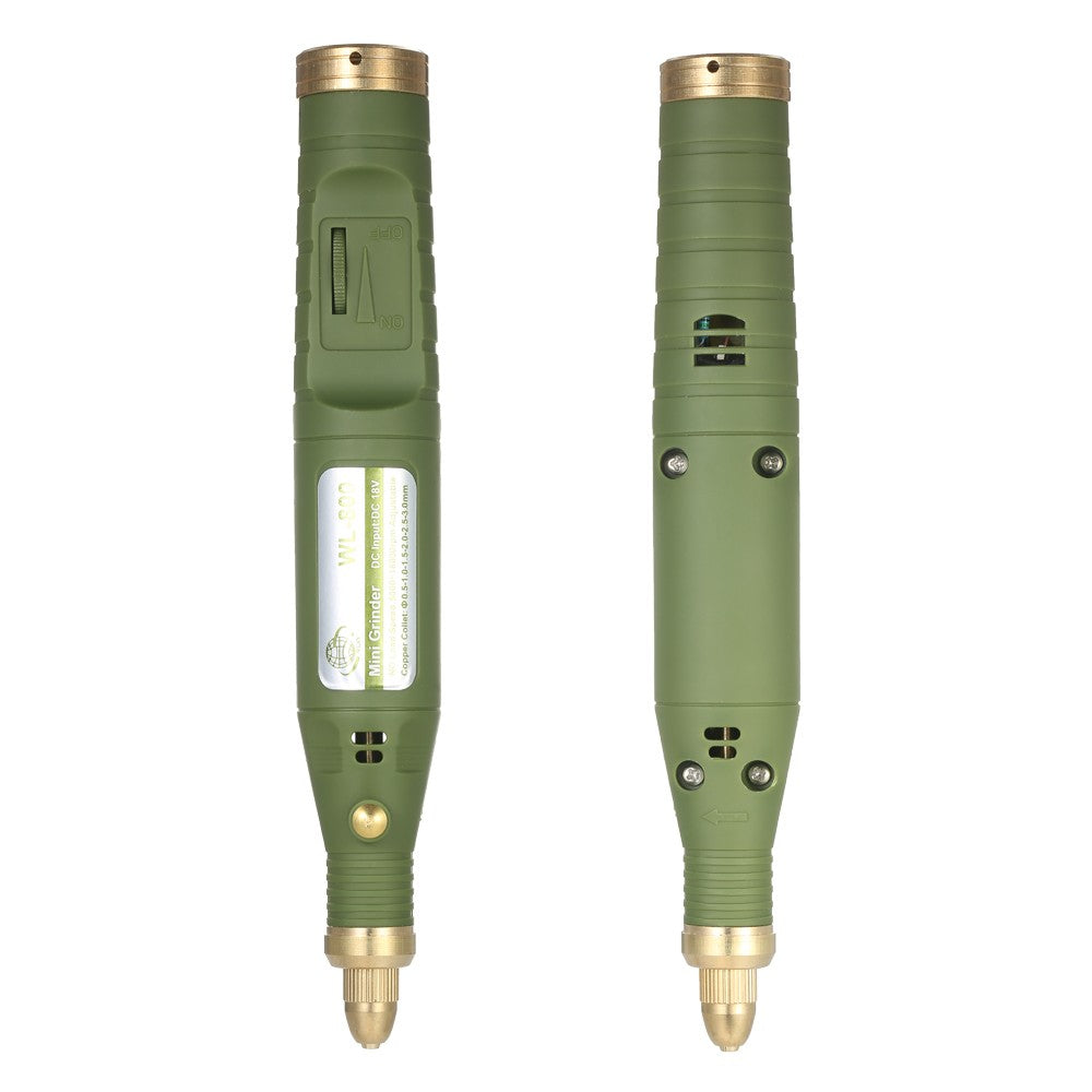 Electric Drill Grinding Milling Engraving Polishing Tools Mini Multi-functional Variable Speed Rotary Tool and Accessories Kit - US Plug / Army Green