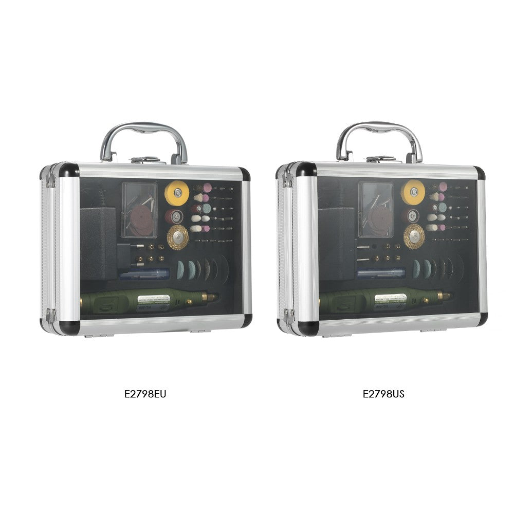 Electric Drill Grinding Milling Engraving Polishing Tools Mini Multi-functional Variable Speed Rotary Tool and Accessories Kit - US Plug / Army Green