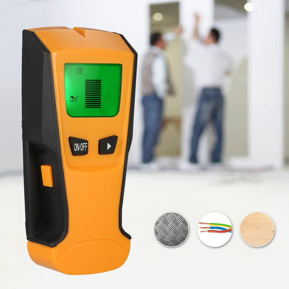 Multi-functional LCD Digital Wall Detector Metal Wood Studs Finder AC Cable Live Wire Scanner