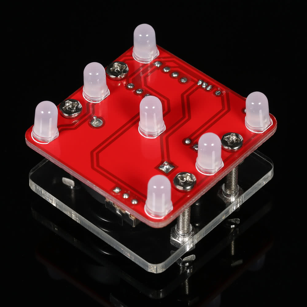 DIY LED Dice Kit Swing Shaking Module with Small Vibration Motor - Green