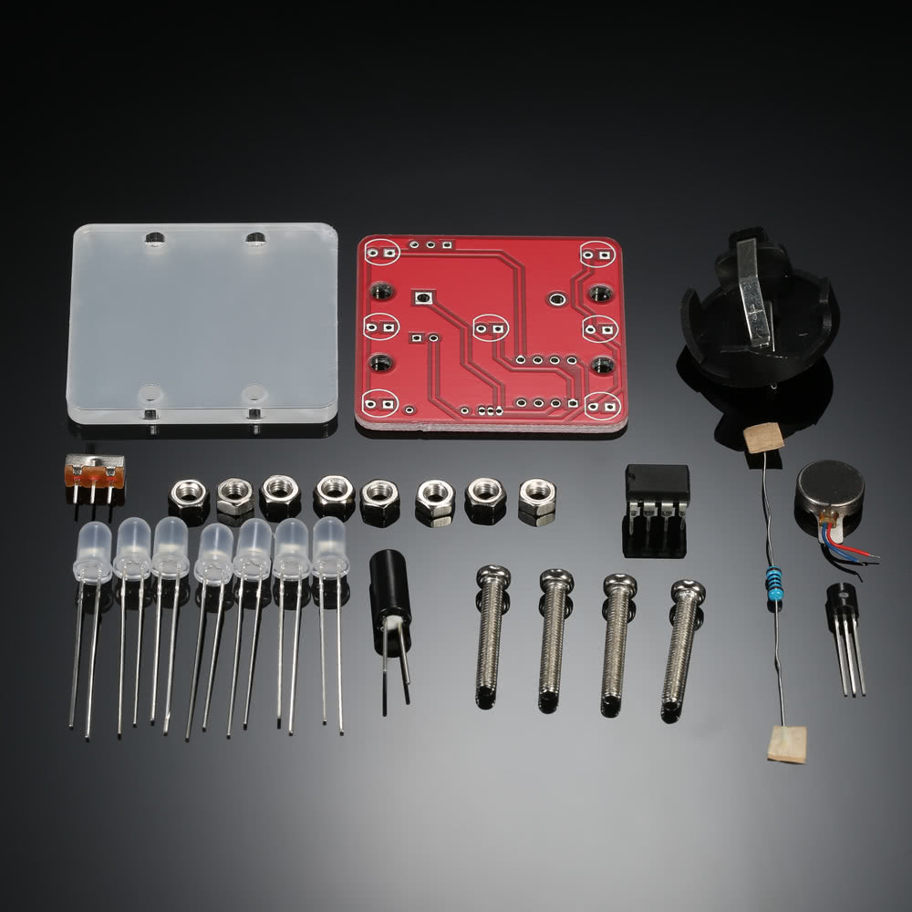 DIY LED Dice Kit Swing Shaking Module with Small Vibration Motor - Blue