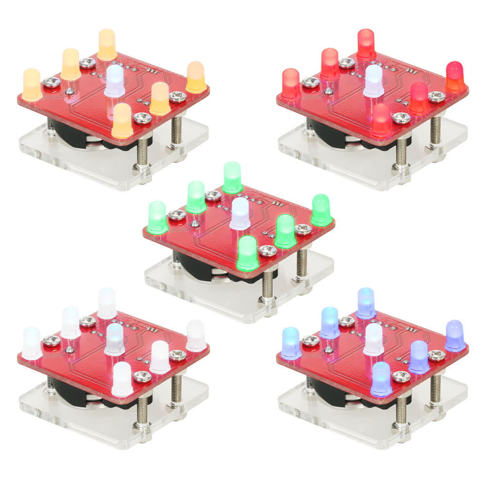 DIY LED Dice Kit Swing Shaking Module with Small Vibration Motor - Blue