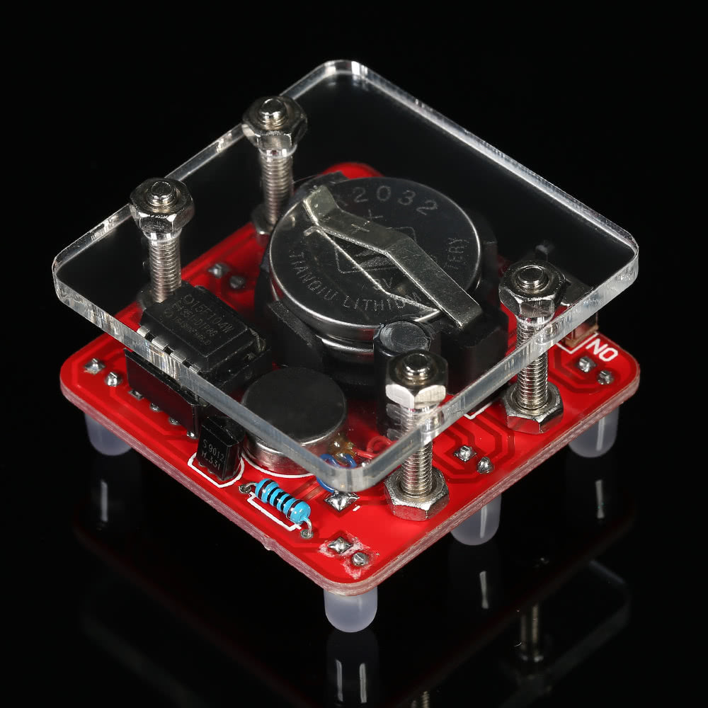 DIY LED Dice Kit Swing Shaking Module with Small Vibration Motor - Blue