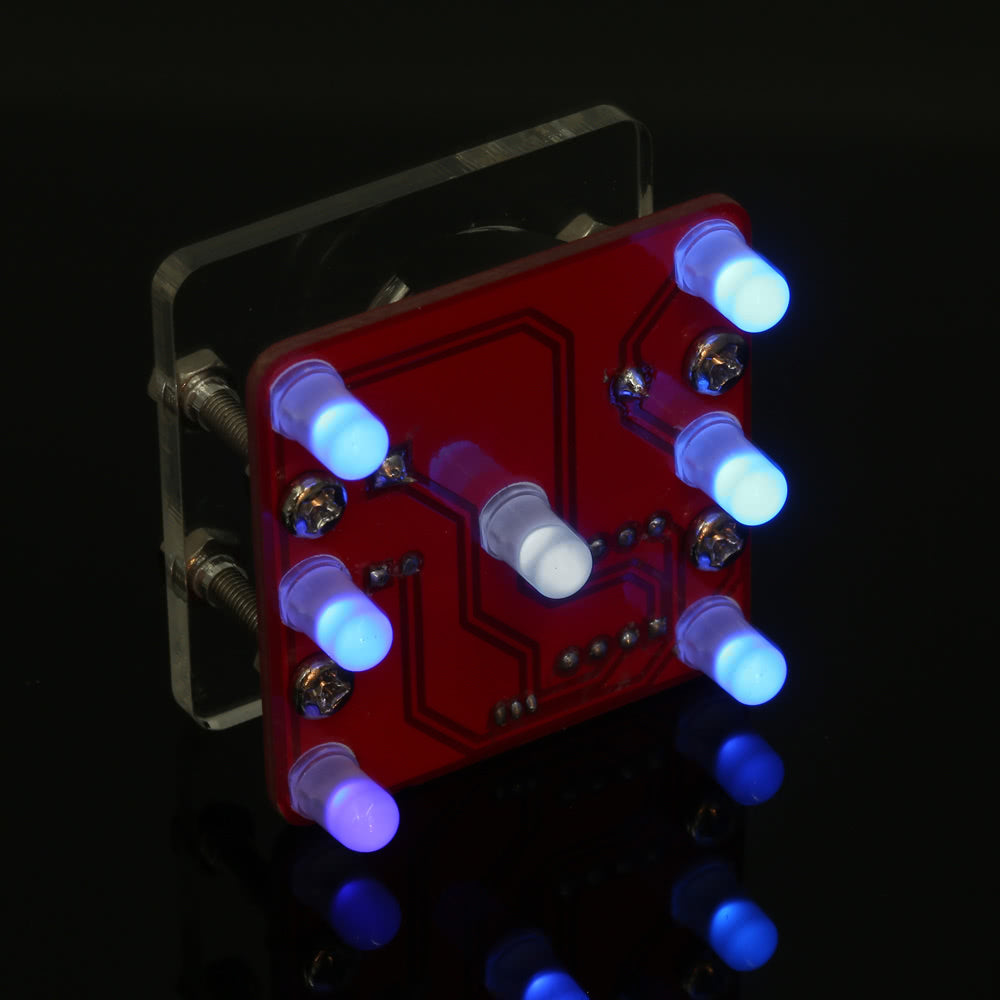 DIY LED Dice Kit Swing Shaking Module with Small Vibration Motor - Blue