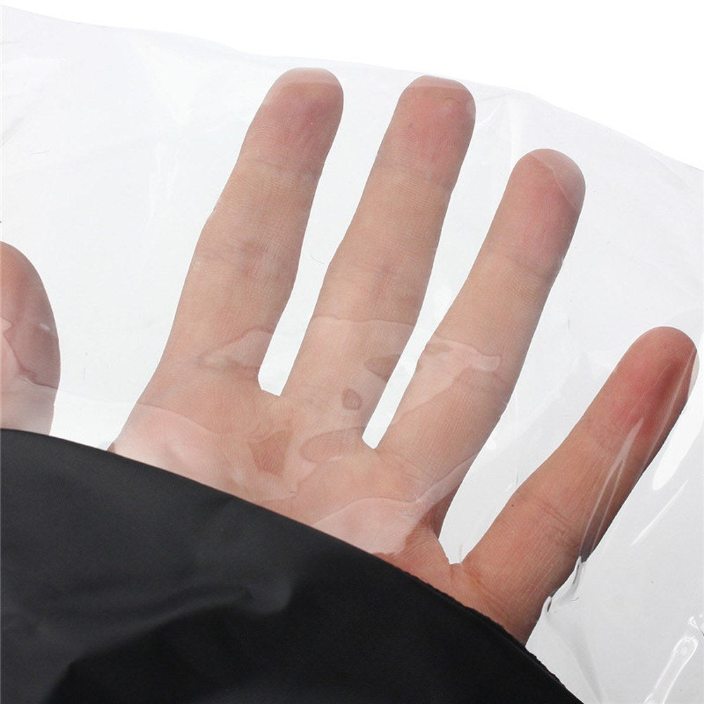 Rainproof Raincoat Waterproof Camera Rain Cover Coat Bag Protector for Canon Nikon DSLR Cameras - Black/Transparent