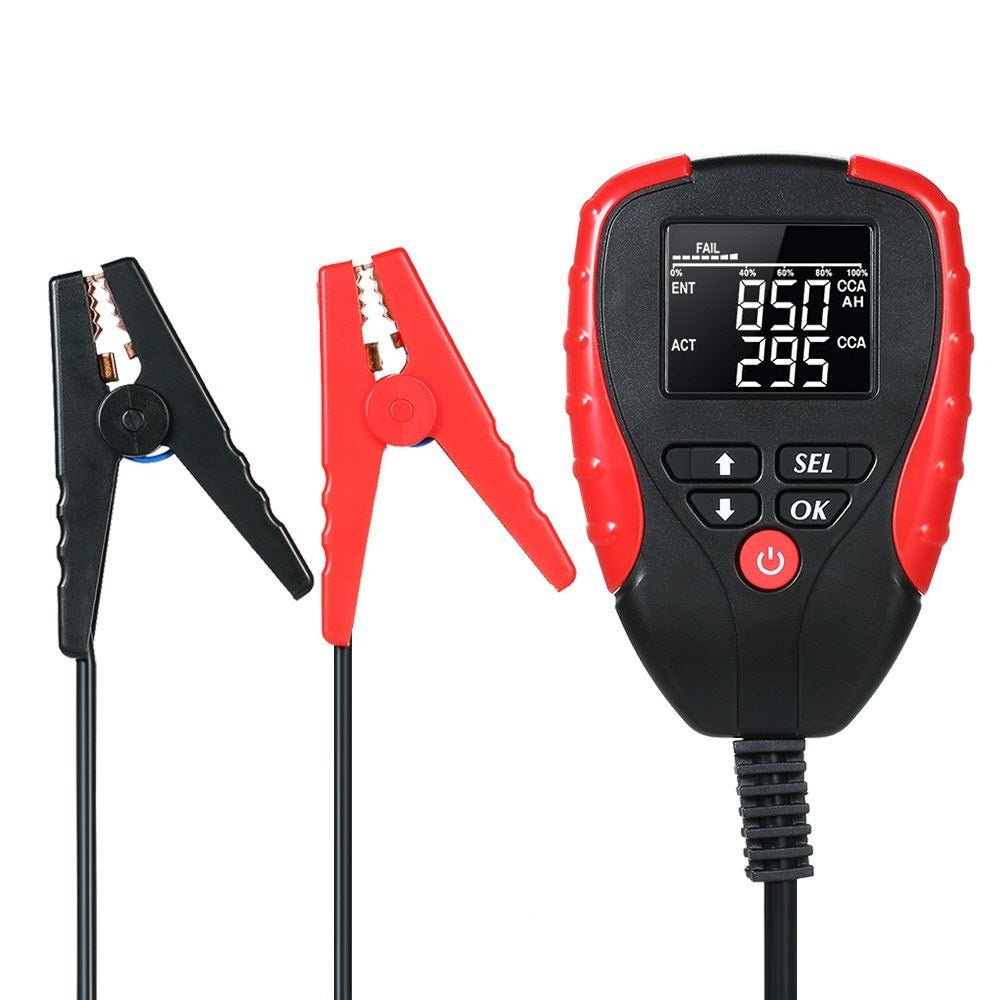 AE310 Automotive Battery Load Tester Digital 12V Car Battery Tester Analyzer - Black/Red